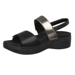 Vionic Faye Black Sandals New Arch Support Confort Orthopedic Slingback Velcro